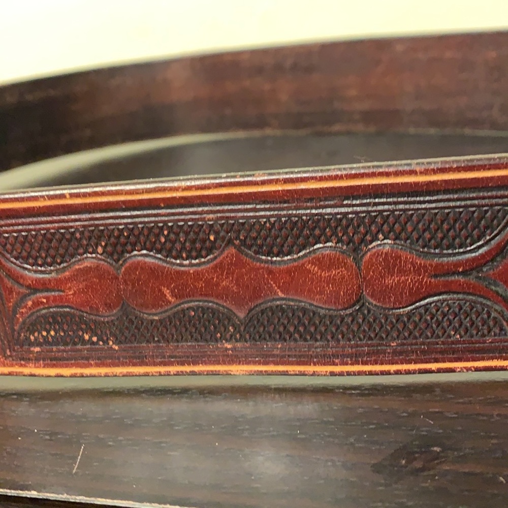 Antique Smith & Wesson Tooled Leather Belt size 34 - Picture 4 of 13